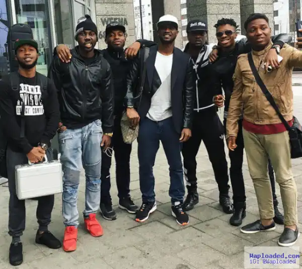 P-Square land in Amsterdam with their crew for a concert (photos)